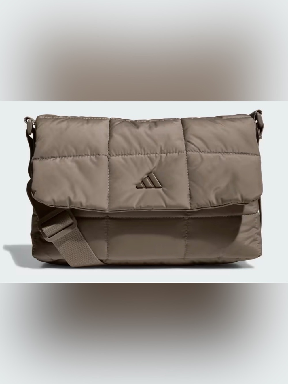 Adidas | *BRAND NEW* Women's Quilted Crossbody Bag in Chalky Brown | NWT